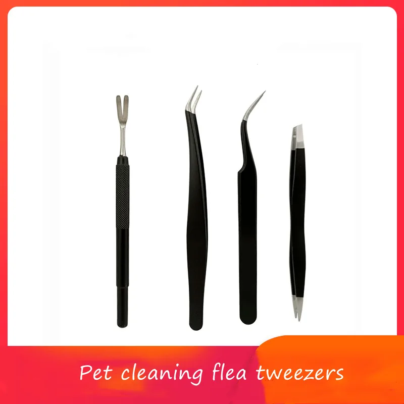 Пинцет для удаления клещей из нержавеющей стали пинцет с зажимом питомцев собак