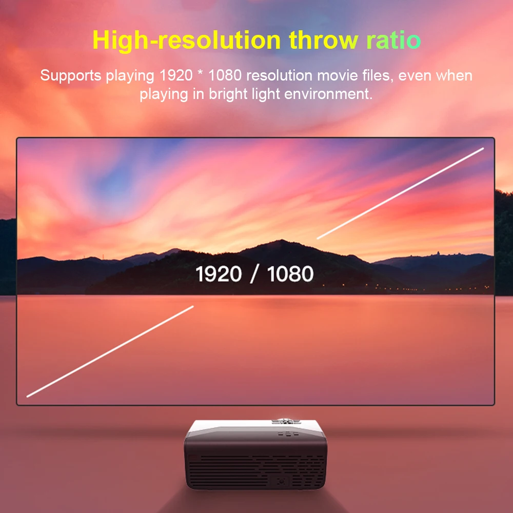 Проектор для домашнего кинотеатра BUIANUWOD G08 480P/720P светодиодный 150 ''Full HD 1080P WIFI