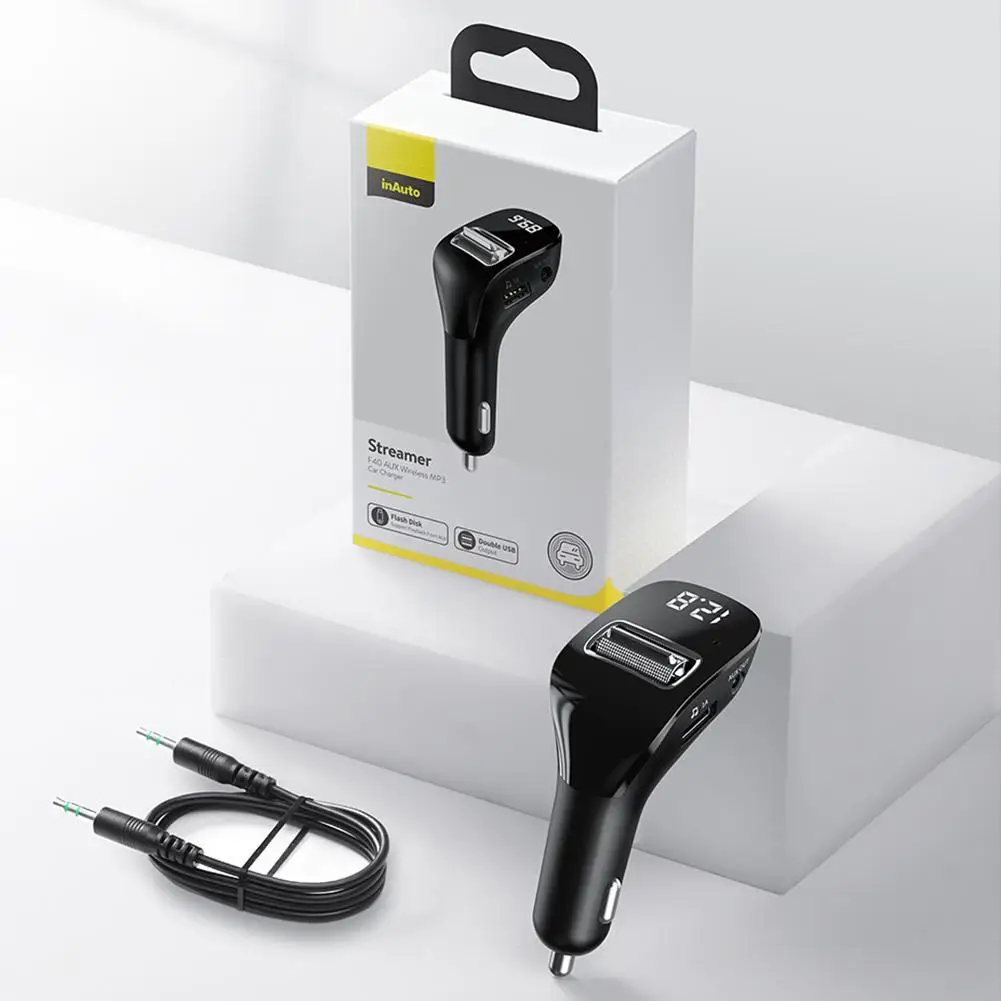 FM-трансмиттер Baseus автомобильный с поддержкой Bluetooth 5 0 и двумя USB-портами |