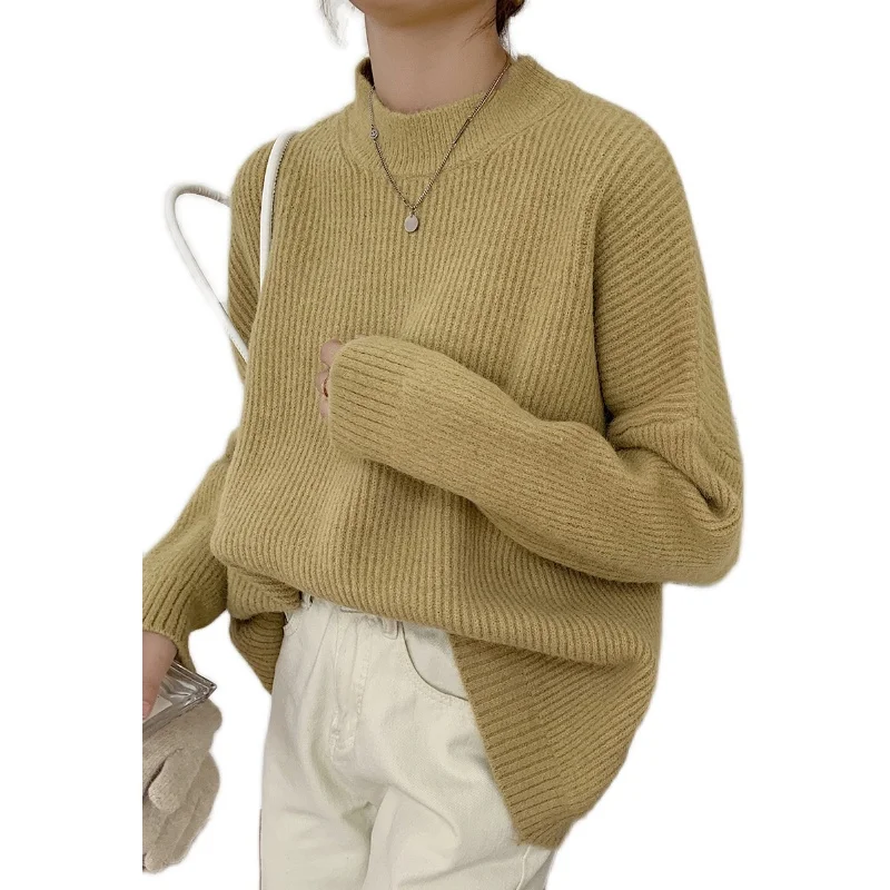 

# make more han edition loose outside wearing a head lazy winter wind round neck sweaters