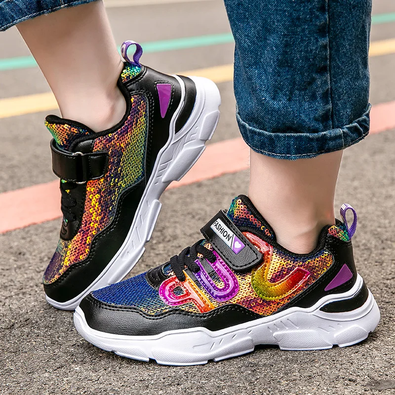 

New Baby Girl Princess Shoes Pink White Jogging Walking Girls Shoes Luxury Children Girls Sneakers Soft Sole Kids Running Shoes