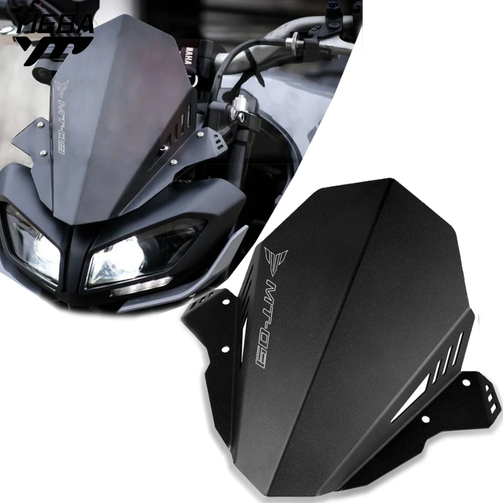 

Motorcycle Accessories Aluminum Windshield WindScreen MT09 FZ09 Wind Deflector For YAMAHA MT-09 FZ-09 MT 09 2017 2018 2019 2020