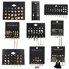 Женские винтажные серьги с жемчугом, богемные серьги в форме сердца, серьги-подвески, 2020