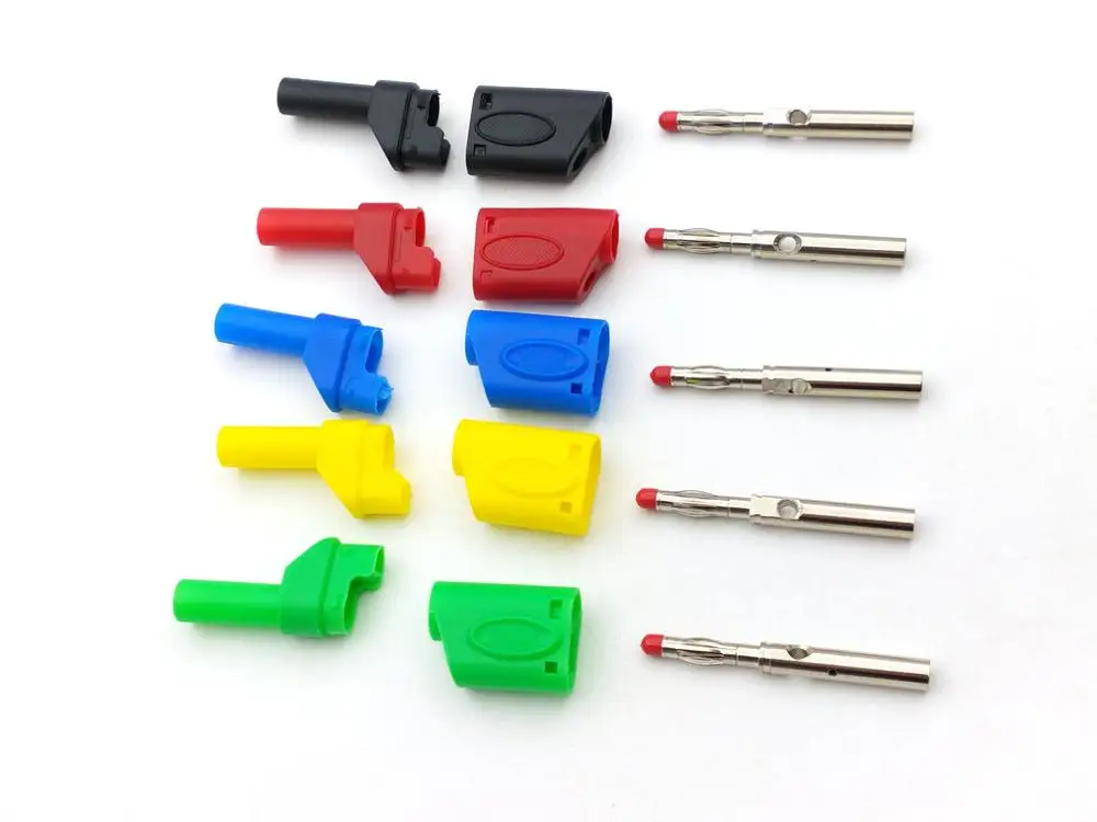 Изолированная штепсельная вилка типа банан 100 шт. 4 мм для тестовых зондов