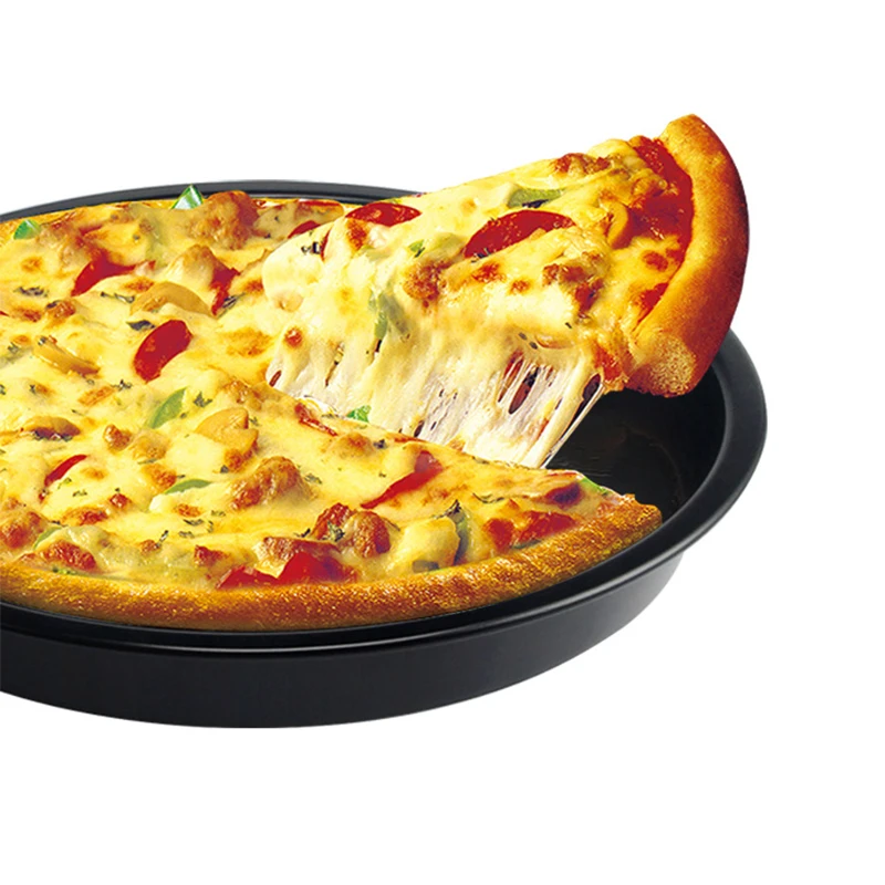LISM утолщенная 7-дюймовая Углеродистая стальная антипригарная тарелка для пиццы
