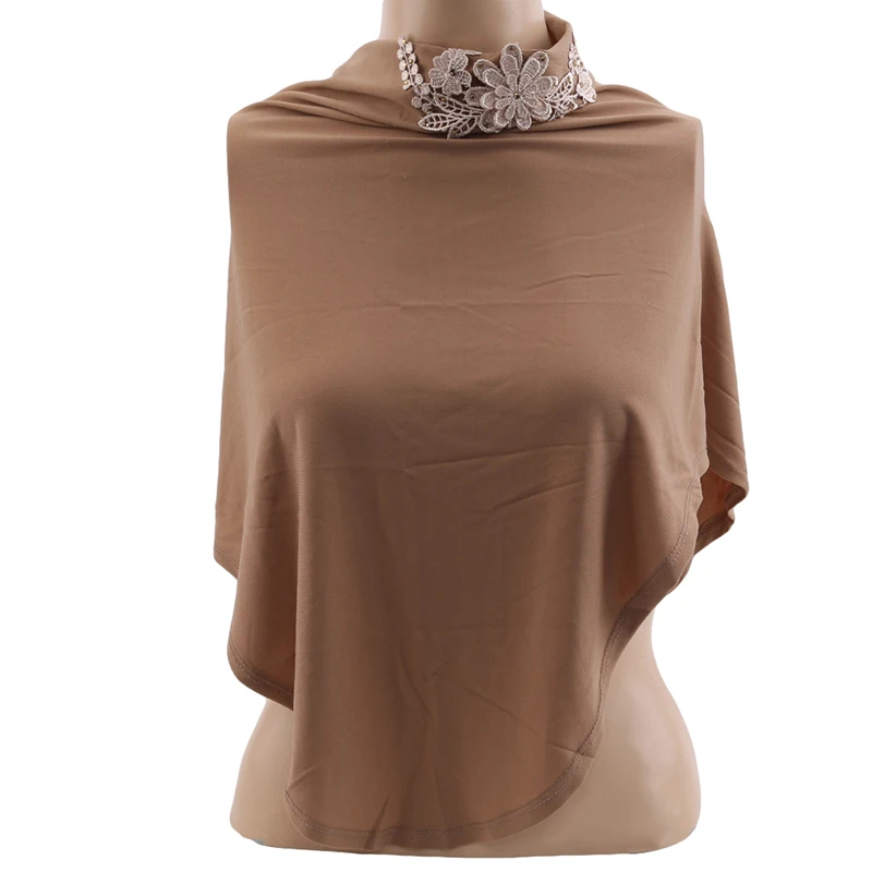 2020 Модный женский мусульманский головной платок однотонный льняной цветочный