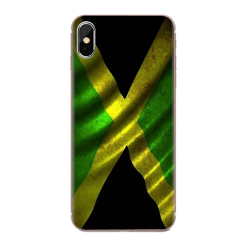 Retro Jamaica National Flag Banner For Galaxy Grand A3 A5 A7 A8 A9 A9S On5 On7 Plus Pro Star 2015 2016 2017 2018 | Мобильные