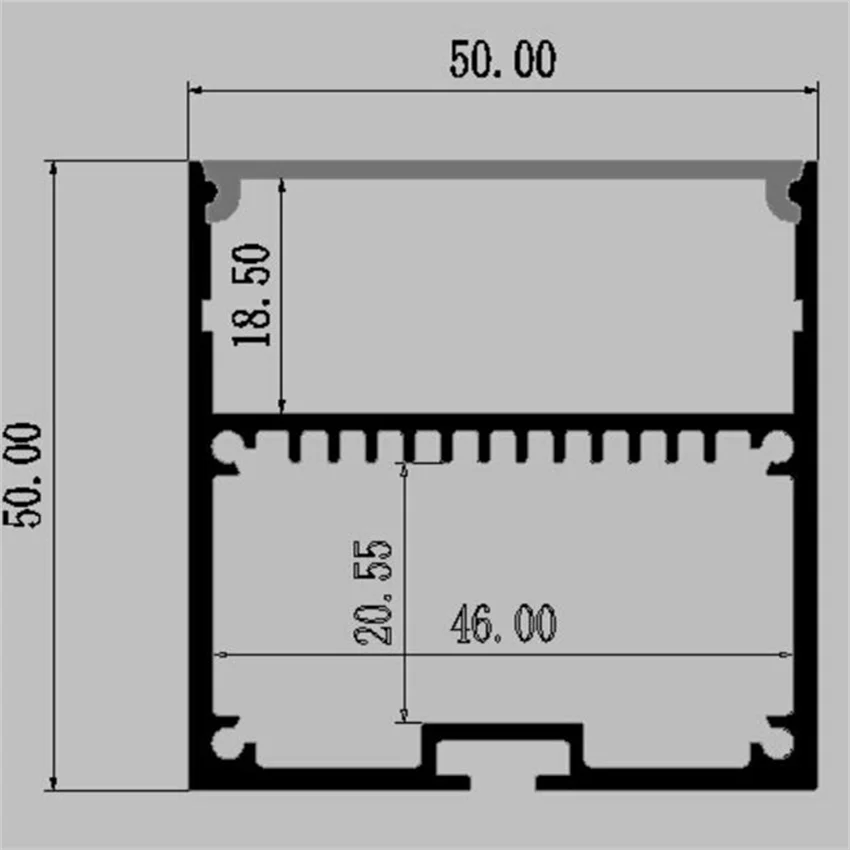 Бесплатная доставка Высокое качество 50 мм широкий супер тонкий Led канал из