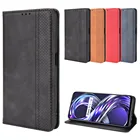 Тонкий кожаный флип-чехол в стиле ретро для Realme 8i, чехол 6,6 дюйма, кошелек, подставка для карт, Магнитный чехол-книжка для Realme8i RMX3151, чехол s