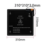 Детали для 3D-принтера 310*310*3,0 мм, MK3, новейшая алюминиевая Подогреваемая кровать, поддержка 24 В для Creality CR10 DIY