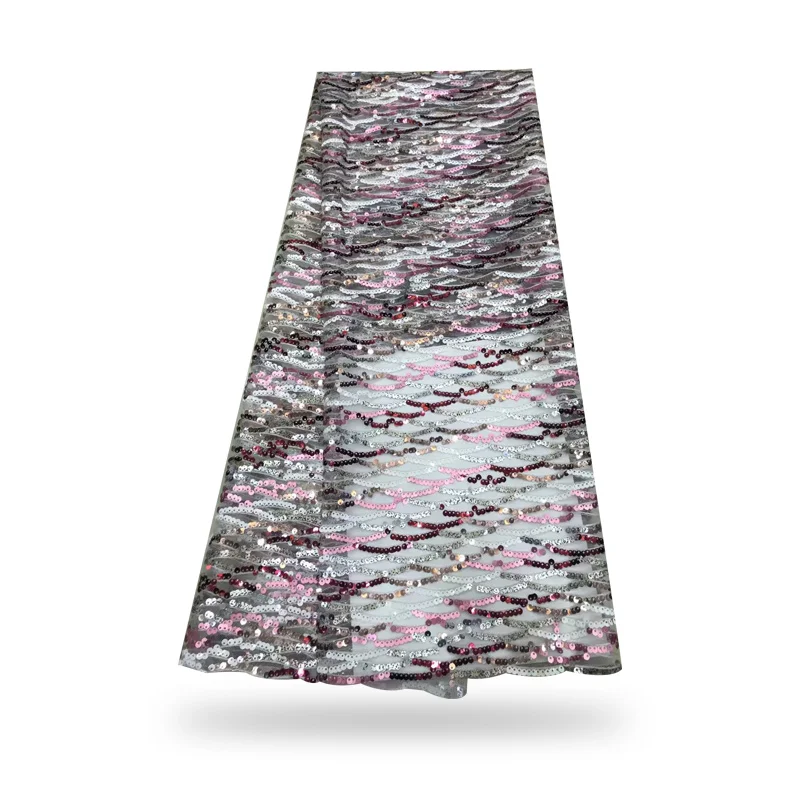 

African Sequin net Lace Fabric 2020 High Quality Lace French Tulle Lace Fabric Nigerian Lace Fabrics For Wedding F200330