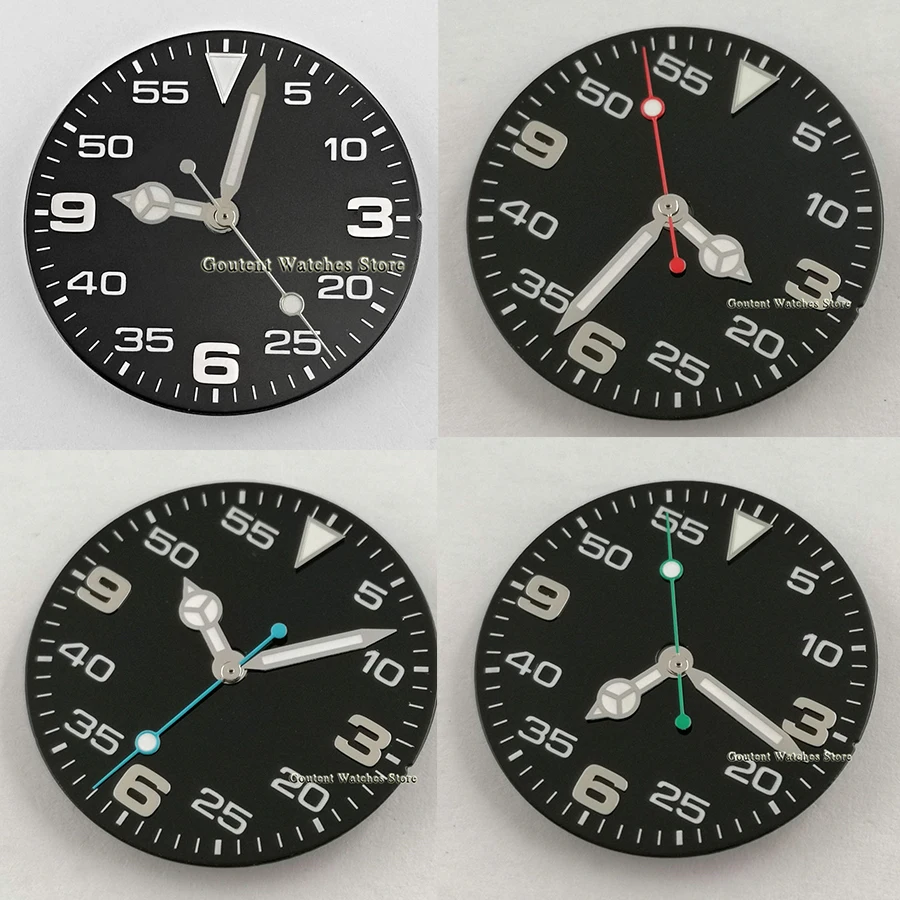 

Goutent Watch Accessories 29.2mm Black Watch dial + Watch hands Set Fit ETA2824 2836,NH35,Miyota 82series,DG2813 3804 Movement