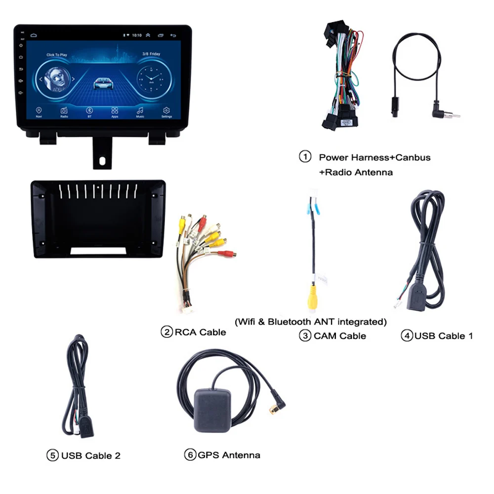 

Eastereggs 2 Din 9 Inch Android Car Radio For Audi Q3 2013-2017 WIFI GPS Navigation FM Bluetooth Car Stereo Head Unit with Frame