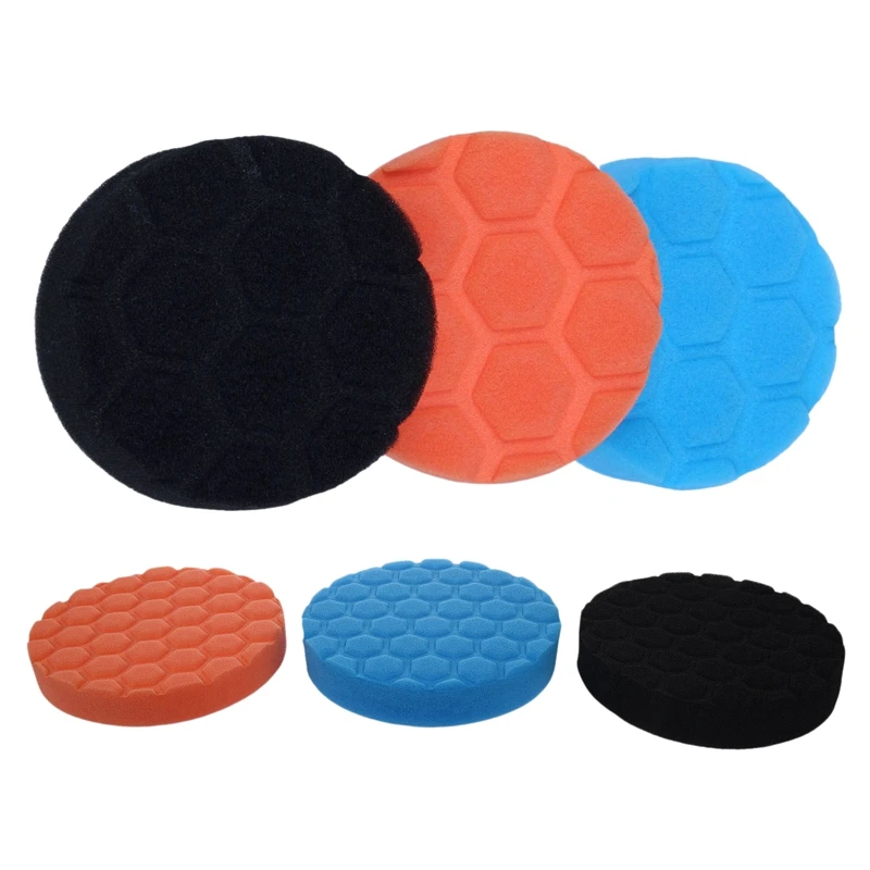 

Набор полировальных насадок 6X Hex-Logic Buff для автомобиля, полировщик 3 дюйма и 6 дюймов