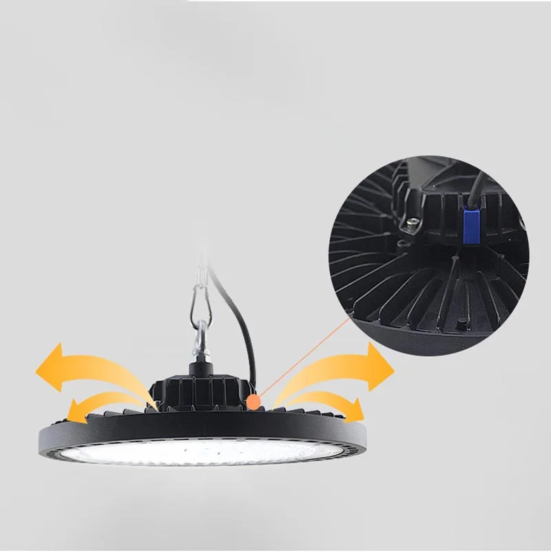 Подвесной источник освещения UFO для высоких промышленных помещений заводской