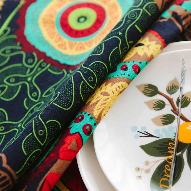 

Ethnic Style Cotton Linen Tablecloth For Table Cover Table Living Room Dining Coffee Desk Cloth Party Decoration