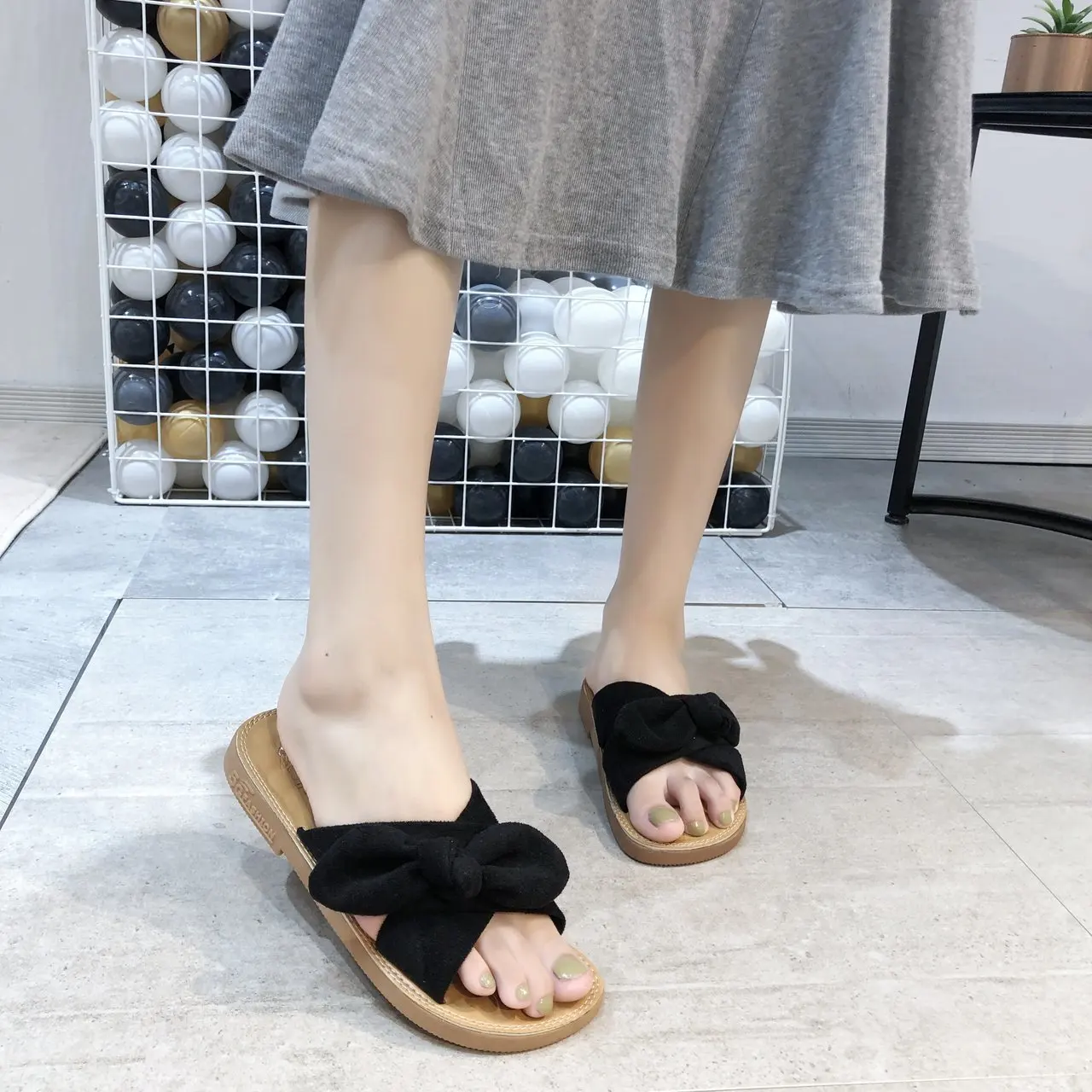 

Womens Sandals Outdoor Soft Shoes Bow-knot Ladies Leisure Summer Flats Sandals Woman Shoes Women Platform Footwear