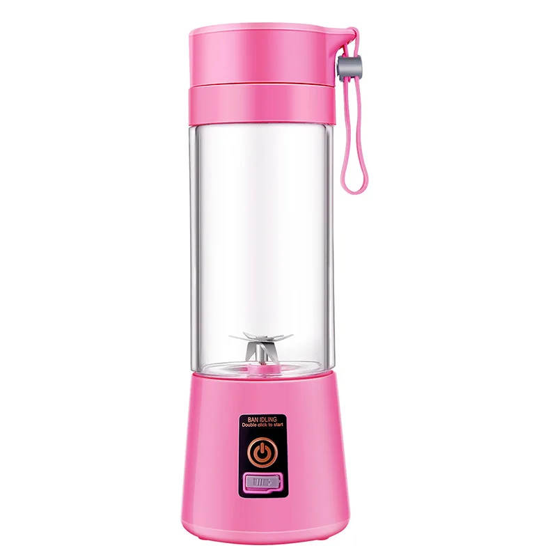 

380ml 6 Blades Mini USB Home Travel Portable Electric Fruit Juicer Smoothie Maker Blender Rechargeable Juicer Cup Sports Bottle