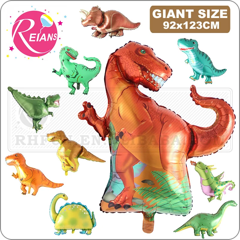 Гигантский динозавр воздушный шар из фольги для мальчиков воздушные шарики в