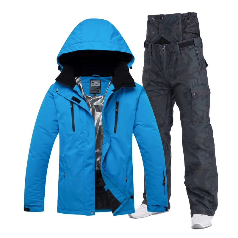 Лыжные костюмы для мужчин и женщин ветрозащитная водонепроницаемая теплая