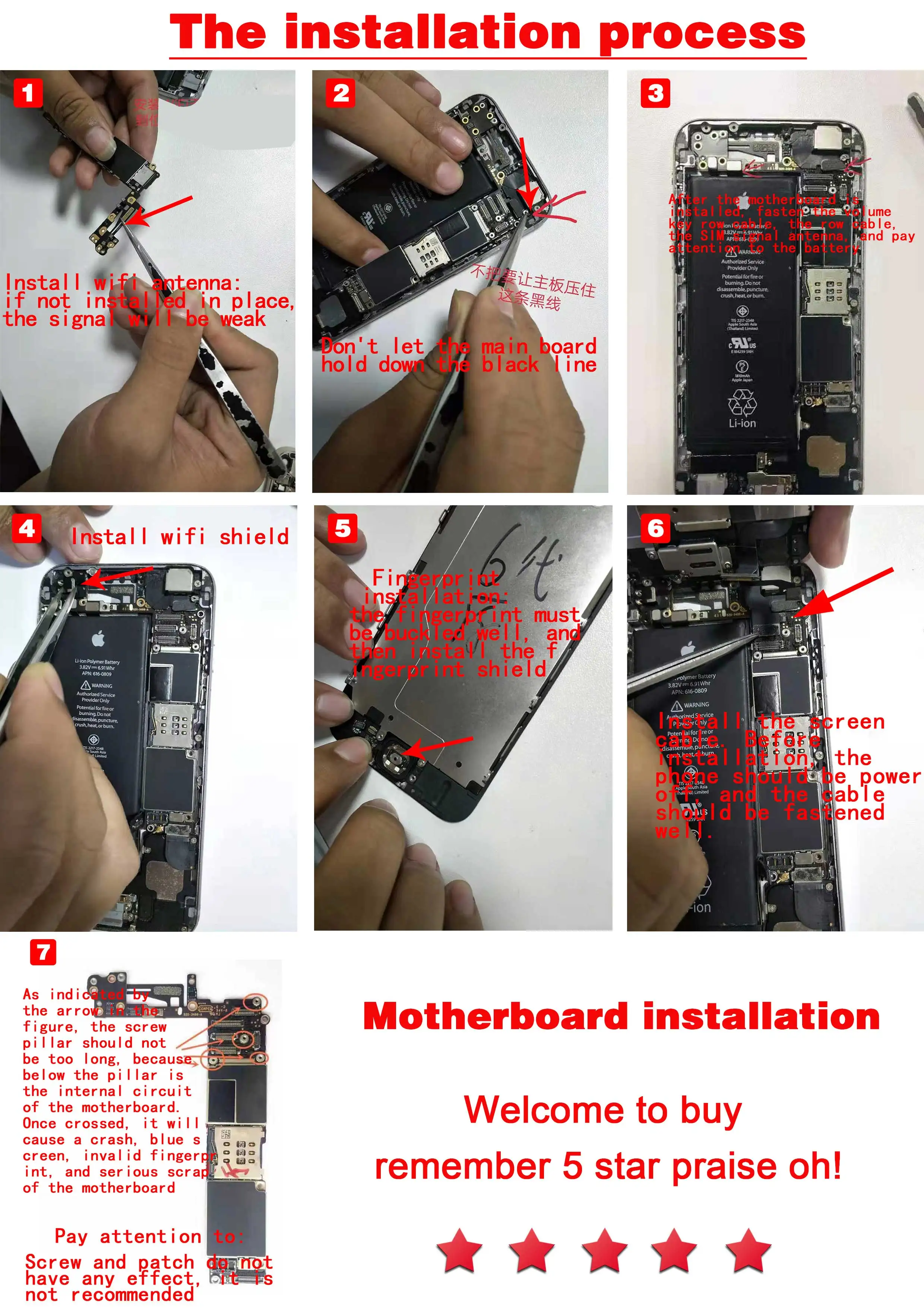 Материнская плата для iphone 6plus 6 p с/без touch ID черный/белый/золотой разблокированный для iphone 6+ карта/fe
