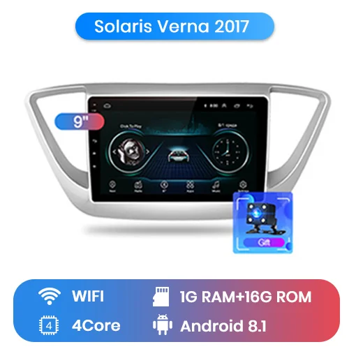1-16GB for wifi Junsun V1 2G+ 32G Android 9,0 для hyundai solaris Verna автомобильный Радио Мультимедийный видео плеер gps RDS 2 din dvd - Цвет: 1-16GB for wifi