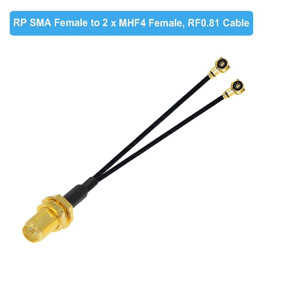 1 шт. SMA мама к Dual MHF4 IPEX4 IPX U.fl Y-образный сплиттер-Сумматор RF0.81 Pigtail RF коаксиальный
