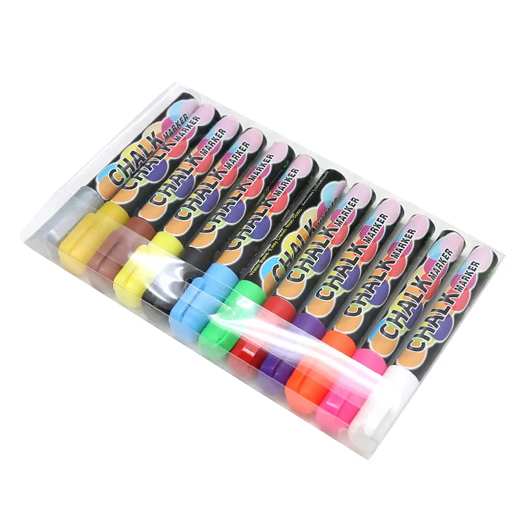 

Candy Color Highlighter Fluorescent Pen Liquid Chalk Markers Chalkboard Erasable Dustless Water Based Liquid Wet Erase Pen