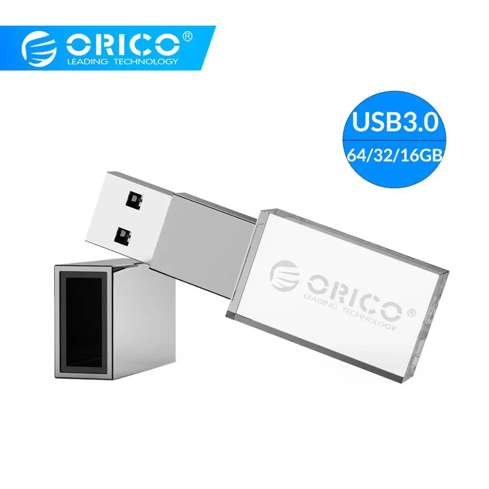 ORICO Crystal USB3.0 Flash Pen Drive 64GB 32GB 16GB Pendrive Waterproof U Disk Flash Memory Stick For Computer Mobile Phones