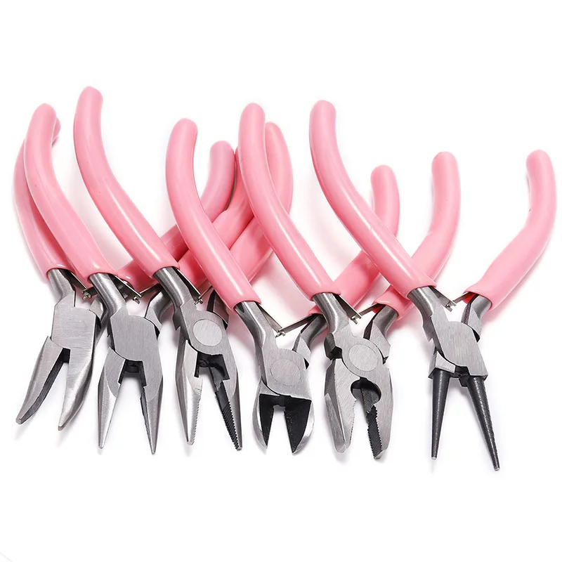 

1PCS Pink Color Handle Anti-slip Splicing and Fixing Jewelry Pliers Tools & Equipment Kit for DIY Jewelry Accessory Design