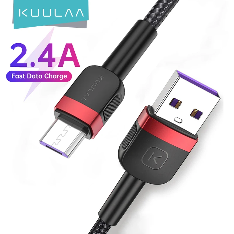 KUULAA micro USB кабель для Xiaomi mi Redmi Note 5 быстрое зарядное устройство microUSB зарядки Samsung S7