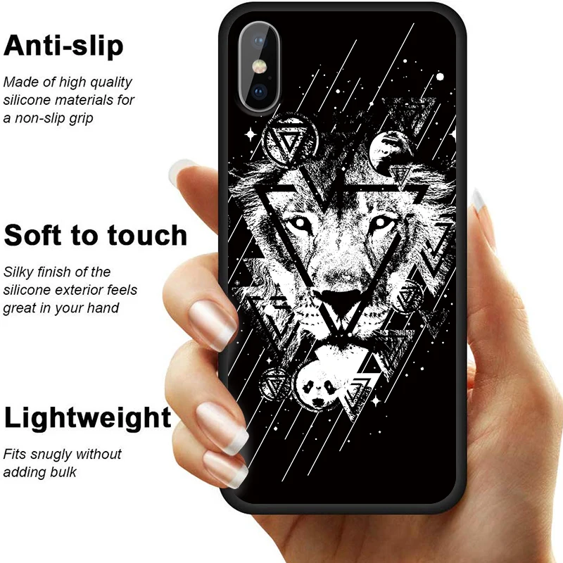 Silicon phone Case For Samsung S8 S9 Plus Cases Cover S8Plus S9plus Phone shell full 360 protective black animal | Мобильные