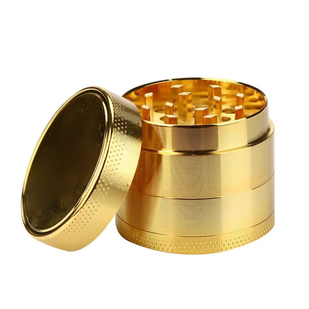 

New Zinc Alloy Metal Tobacco Grinder 4 Layer Manual Mini Handmade Herb Spice Grinder Smoke Tobacco Crusher