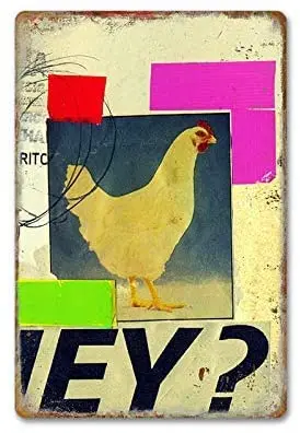 

Hen Metal Sign 8" x 12"