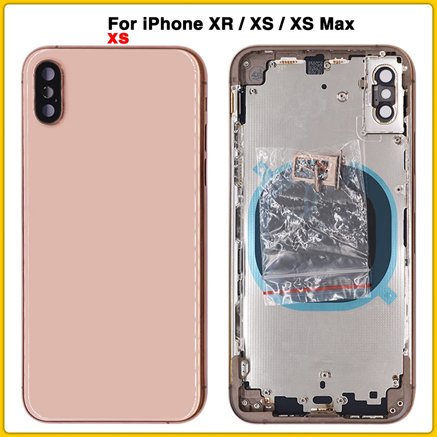 Чехол с полным корпусом для iPhone XS Max XR задняя крышка батарейного отсека + средняя