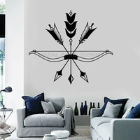 arrows bow wall decal bird feather ethnic style bedroom living room office home decor hunting vinyl wall sticker art mural s1055
