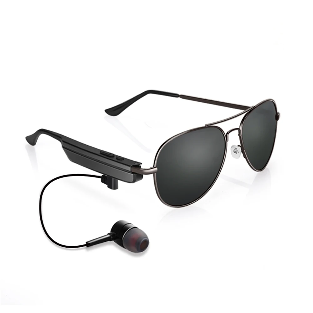 

Bluetooth Sunglasses Metal Frame In Ear Headset with Mic Sport Smart Calling Sun Glasses for Commute Driving Walking