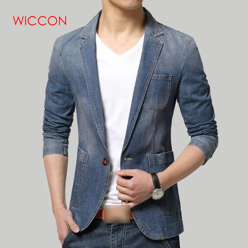 Новинка осени 2020 модный брендовый Мужской Блейзер мужские трендовые джинсовые
