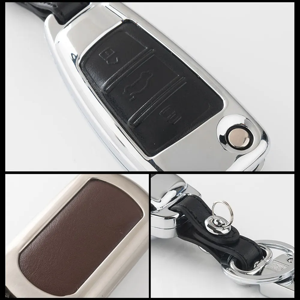 Чехол для автомобильного ключа из цинкового сплава и кожи Chery Tiggo 3 5 E3 E5 бонус Fulwin Ai