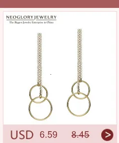 Neoglory асимметричные серьги круглые серьги длинные висячие Висячие серьги для женщин винтажные подарки модные ювелирные изделия дизайн