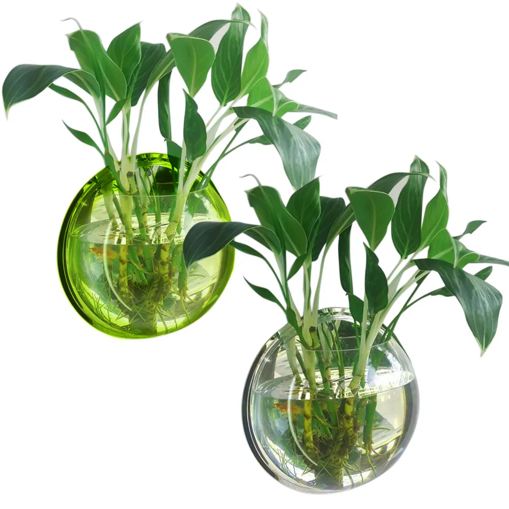 Behogar диаметр 23 см/29 5 см акриловый аквариум настенное крепление висит аквариумные