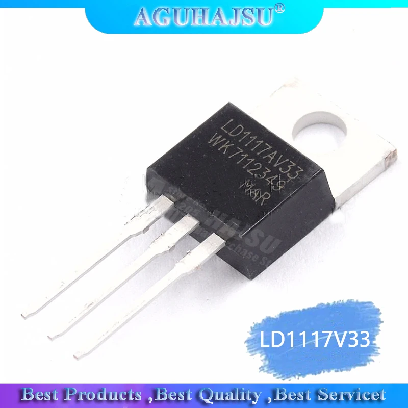 10 шт. LD1117V33 TO-220 LD1117 3 LD1117AV33 TO220 V 0.95A трехклеммный регулятор трубки | Электронные
