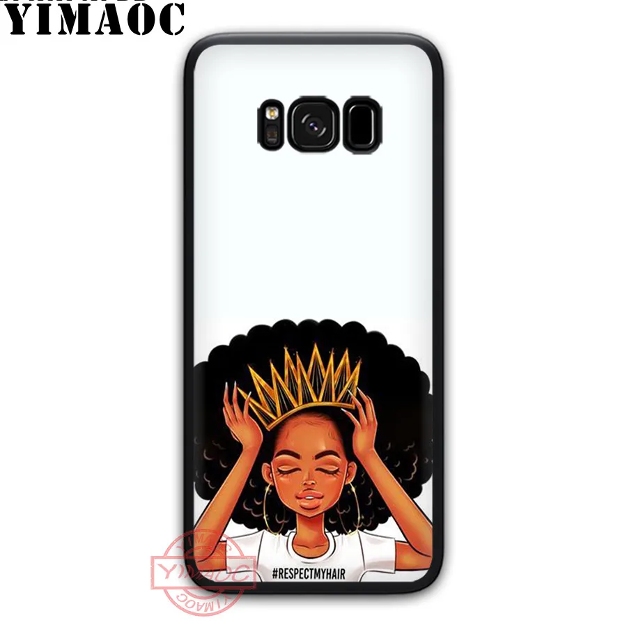 YIMAOC Afro Girls thin Soft Case for Samsung S20 Ultra S10 S9 S8 S6 S7 Edge Note 8 9 10 Lite Plus | Мобильные телефоны и