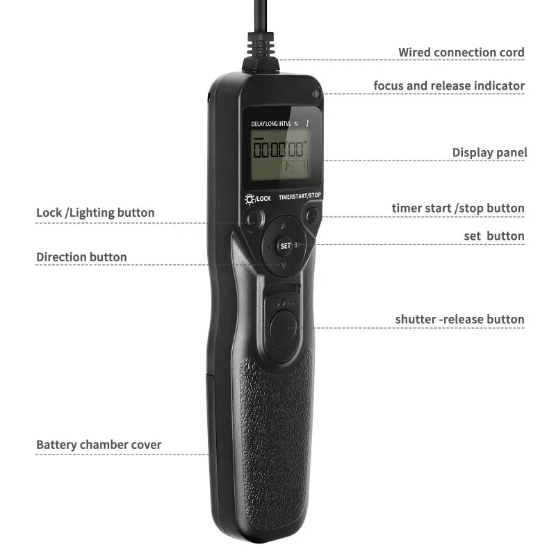 Высококачественный черный фотографический спуск затвора для камеры Canon 70D 5D3 5D4 7D2