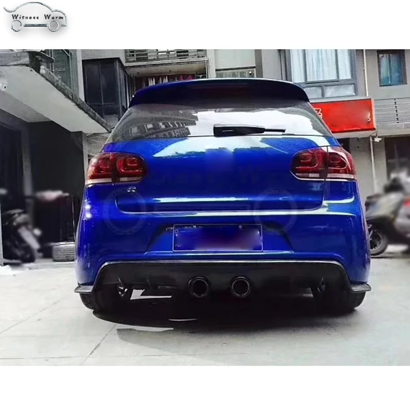 Углеродное волокно/FRP диффузор, губа на задний бампер Средний для Volkswagen Golf 6 MK6 R20 бампер автомобильный комплект кузова 2010-2013