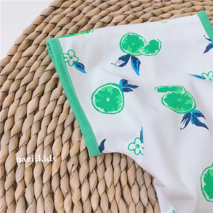 Милые комплекты одежды с фруктовым принтом для маленьких мальчиков и девочек