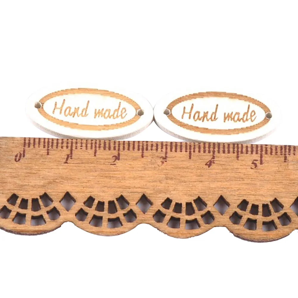 100pcs Colorful Wooden Label Oval Shaped Wood DIY Handmade Garment For Decorative Carft Supplies Crafts | Дом и сад