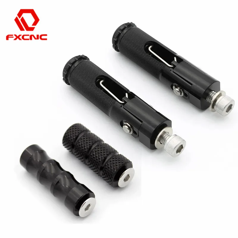 

CNC Aluminum Universal Motorcycle Motor Bike Folding Footrests Footpegs Foot Rests Pegs Rear Pedals Set Parts Accessories