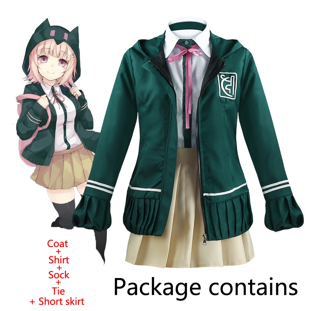 Chiaki Nanami Косплей Костюм данганронпа 2 Искусственный Аниме Хэллоуин костюм для