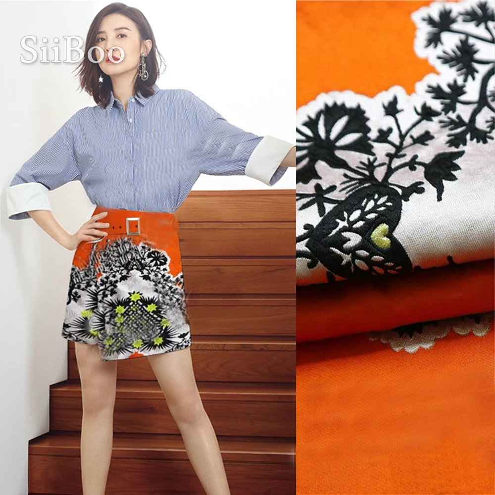 Европейская элегантная жаккардовая ткань с цветочным принтом 145*100 см для зимнего